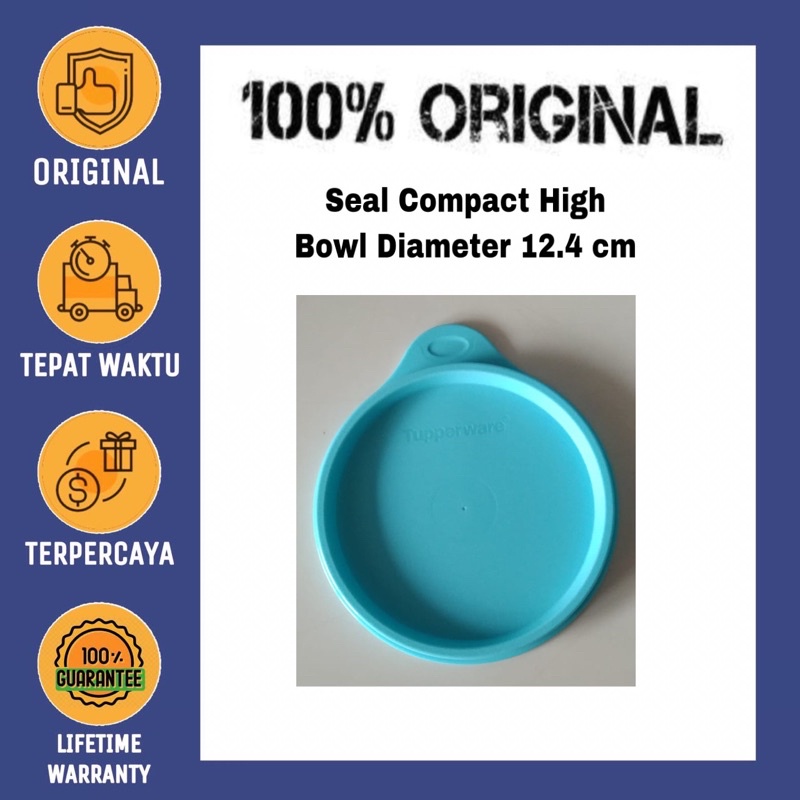 Promo Seal / Tutup Compact High Bowl 11.5cm READY WARNA BIRU Tupperware