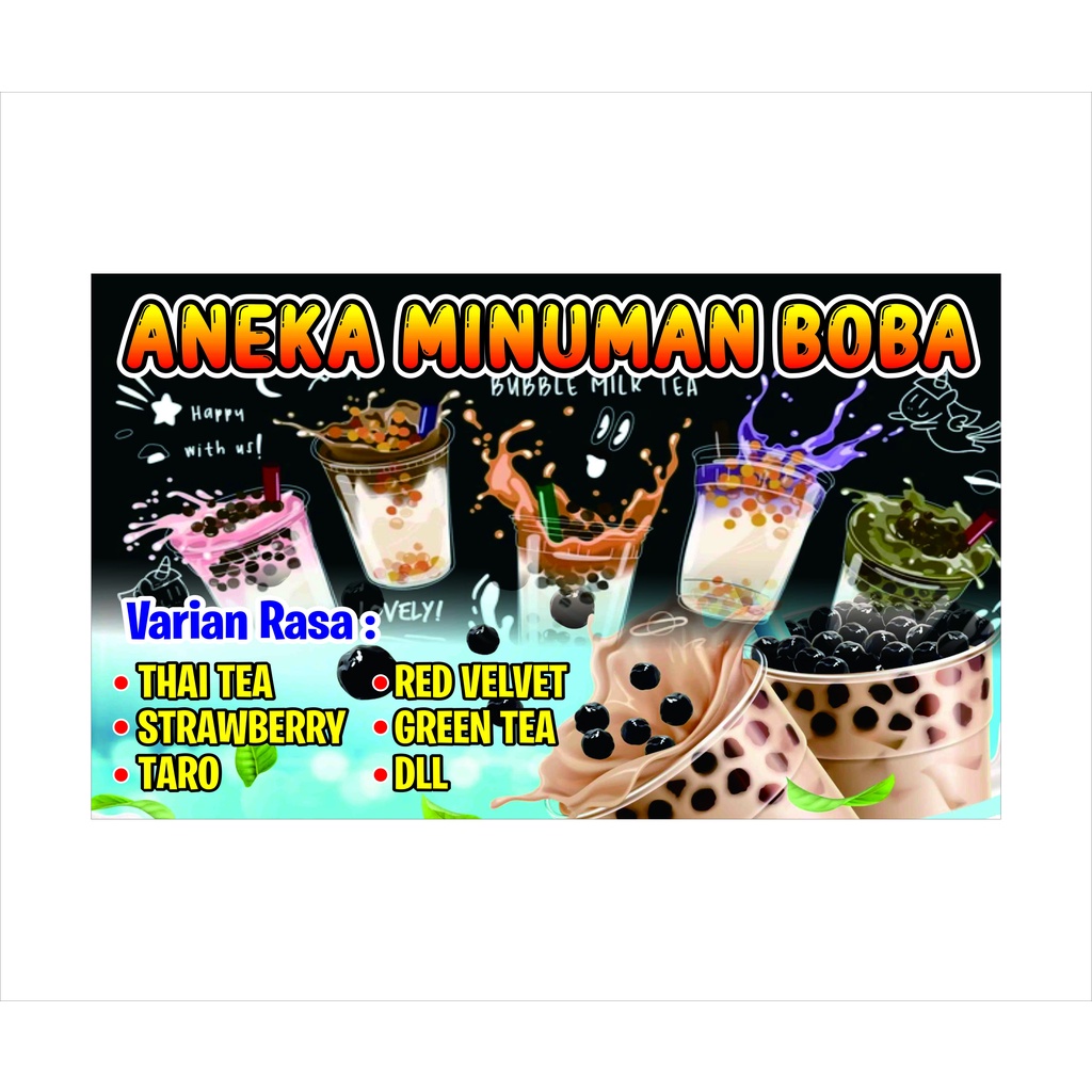 Spanduk BOBA/Aneka Minuman Boba