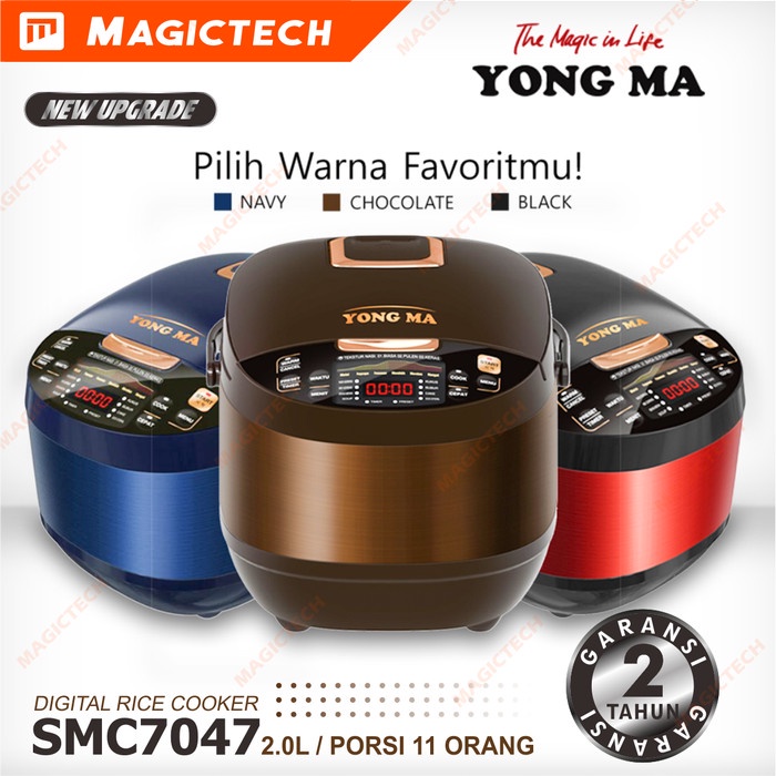 MAGIC COM YONGMA / YONG MA RICE COOKER DIGITAL SMC-7047 10 FUNGSI 2L
