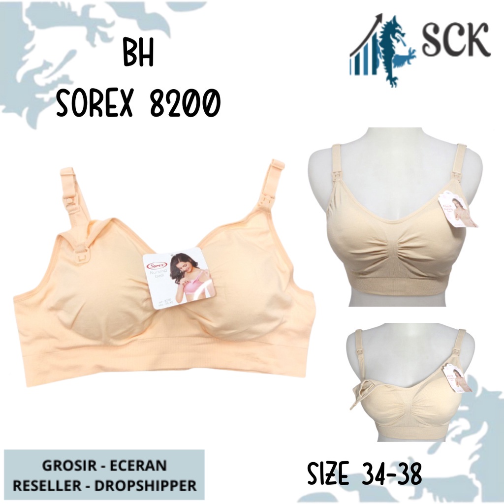 BH Maternity SOREX 8200 Menyusui Size 34-38 / BH Menyusui Kait 3 / Pakaian Dalam Pasca Melahirkan - sckmenwear GROSIR