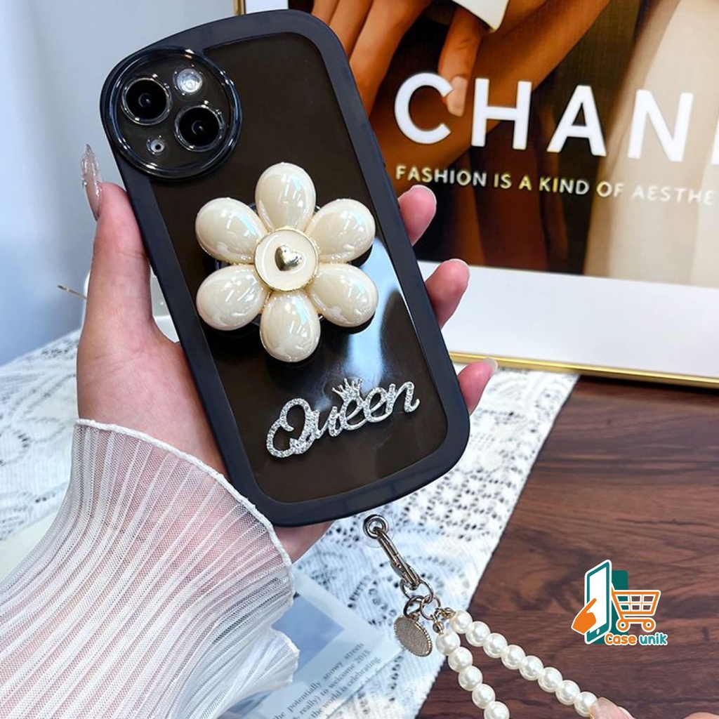 GC11 SOFTCASE POP FLOWER LANYARD FOR OPPO A3S A1K A5S A7 A12 A11K A15 A15S A35 A16 A16S A17 A17K A5 A9 A36 A76 A37 NEO 9 A39 A57 A8 A31 A52 A92 A53 A33 2020 A54 A57 2022 A77S A71 A74 A95 4G A83 CS5274