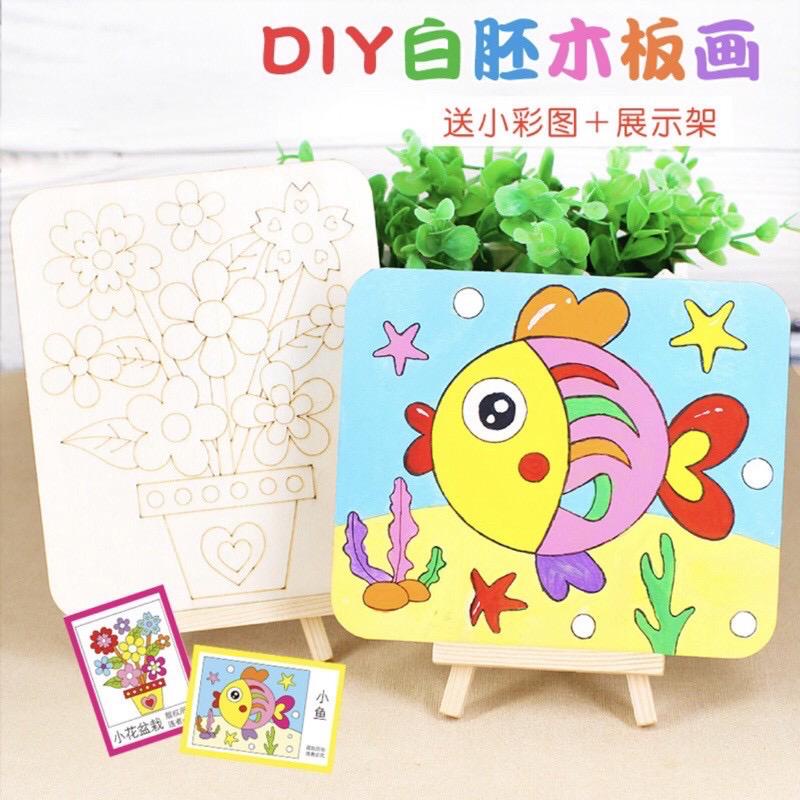 Prakarya Anak Mewarnai DIY Papan Kayu Cat /  Art &amp; Craf