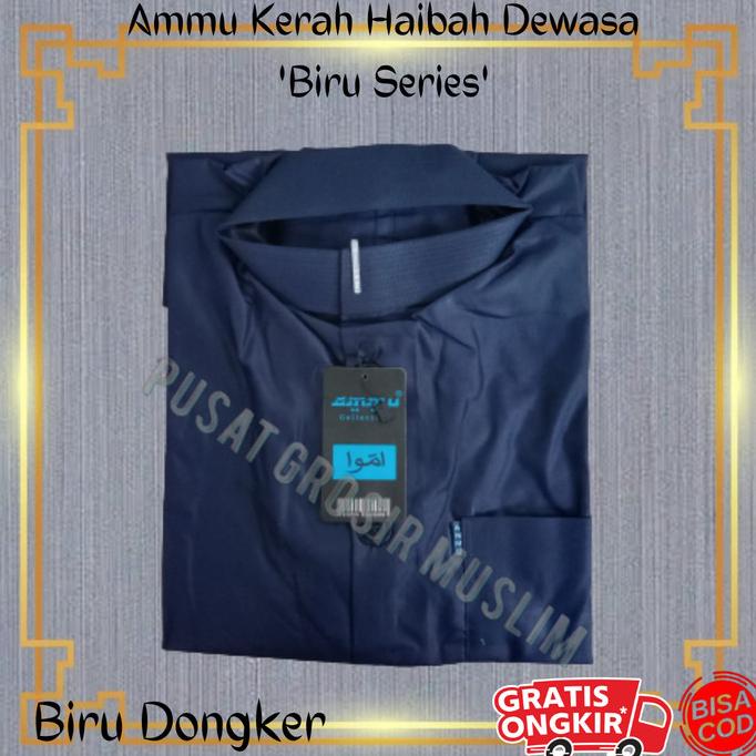 Baju Koko Ammu Dewasa Biru Dongker Series Termurah