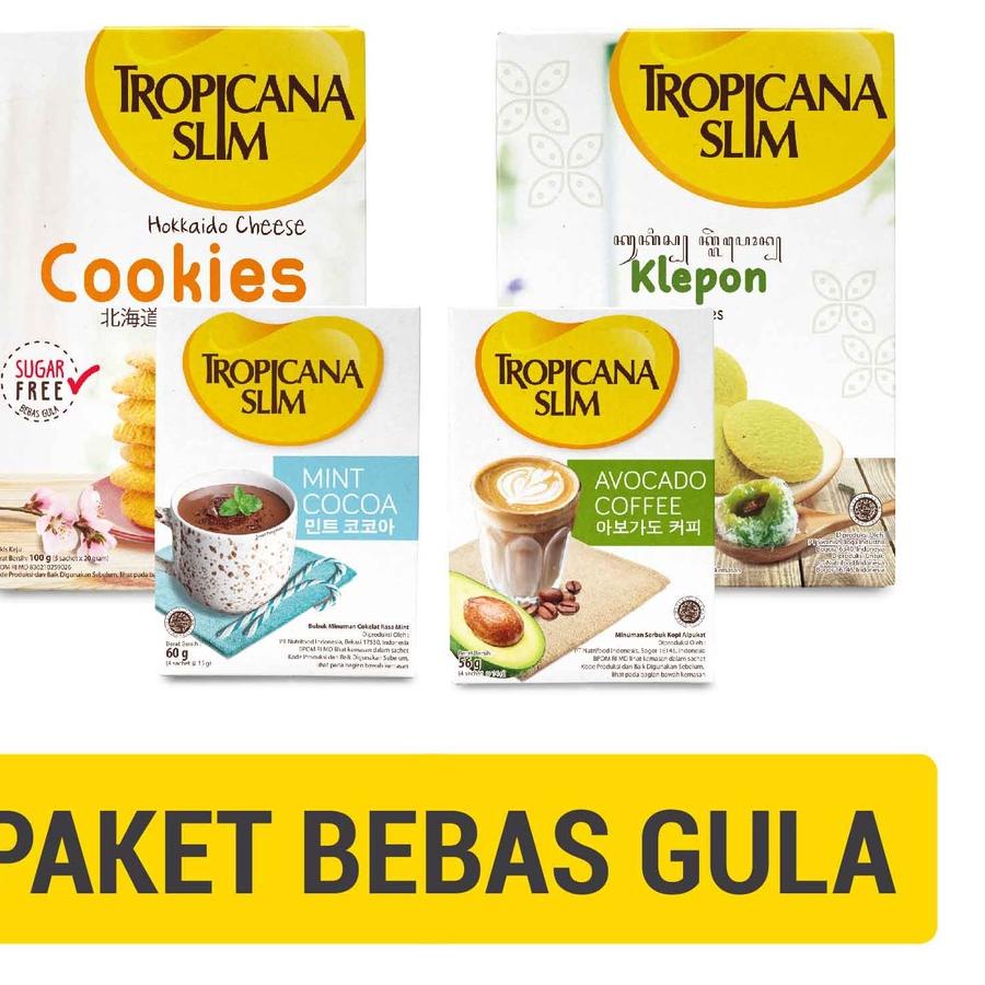 

☊ Paket Snack dan Kopi Tropicana Slim - Snack Bebas Gula ☇