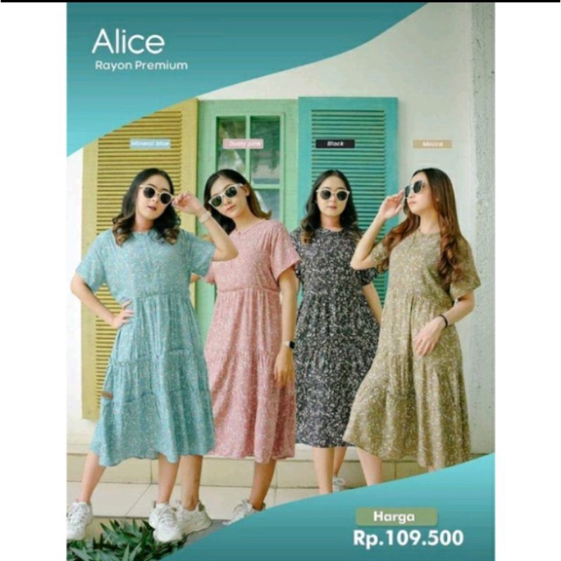 Alice dress by Ghina Fashion/dress wanita/daster/pakaian santai