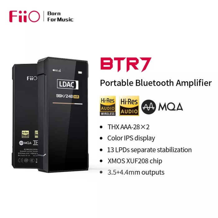 FiiO BTR7 / BTR 7 Portable Bluetooth DAC Amplifier THX MQA New BTR5