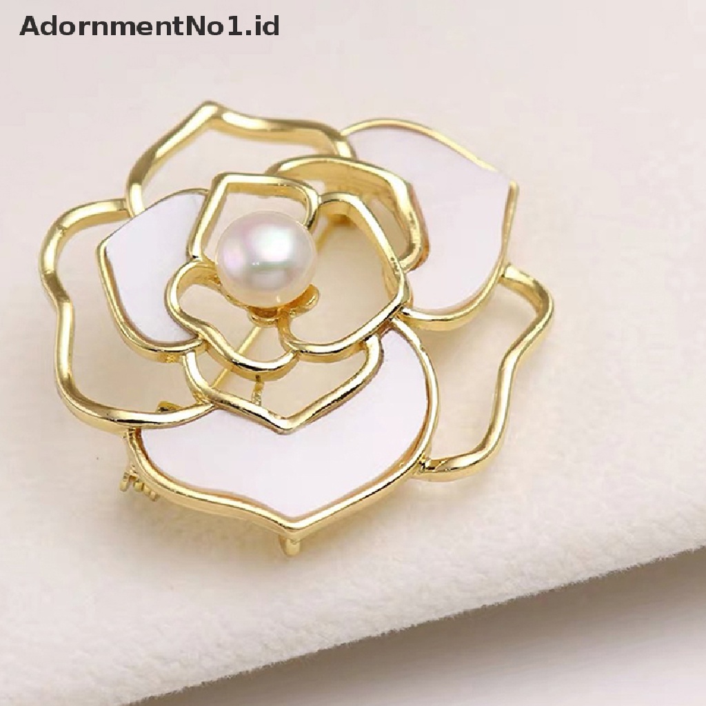 [AdornmentNo1] Bros Fashion Camellia Bunga Mutiara Untuk Wanita Lady Casual Dekorasi Pesta [ID]