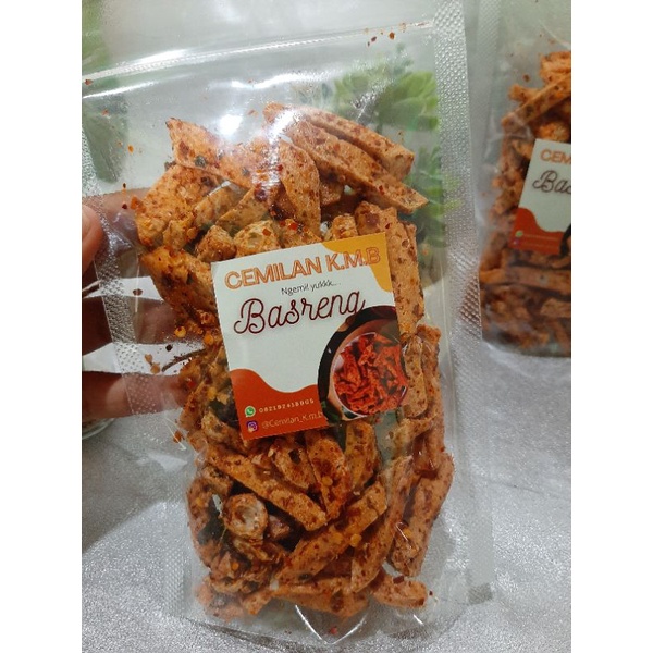 Basreng homemade ukuran 100g rasa pedas daun jeruk