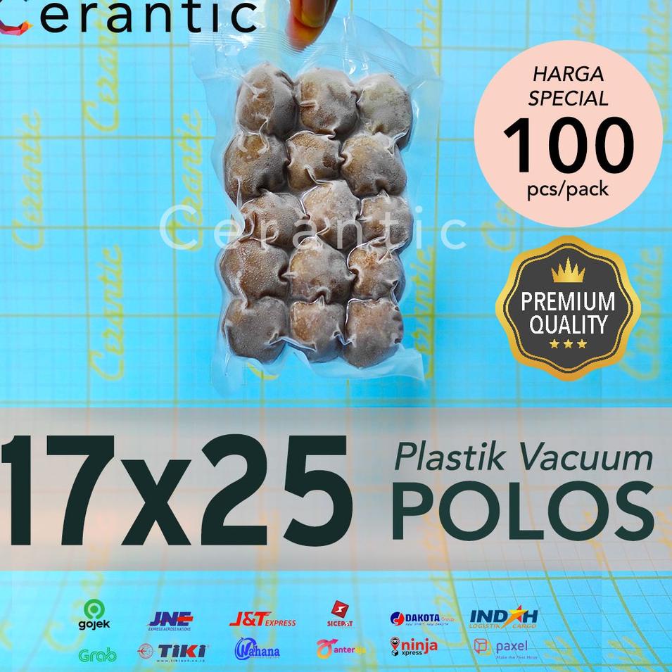 

PROMO M93 Plastik Vacuum POLOS 17x25 / Plastic Vacum Bag 17 x 25 cm isi 100 ...