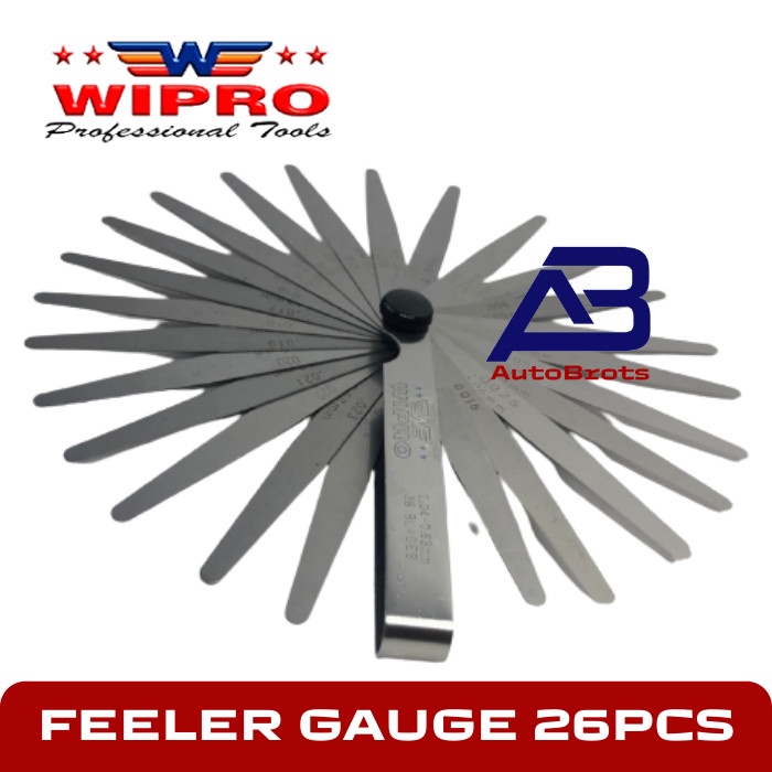 Terlaris Wipro Feeler Gauge 26 Blades / Setelan Klep / Puller / Fuller 26Pcs