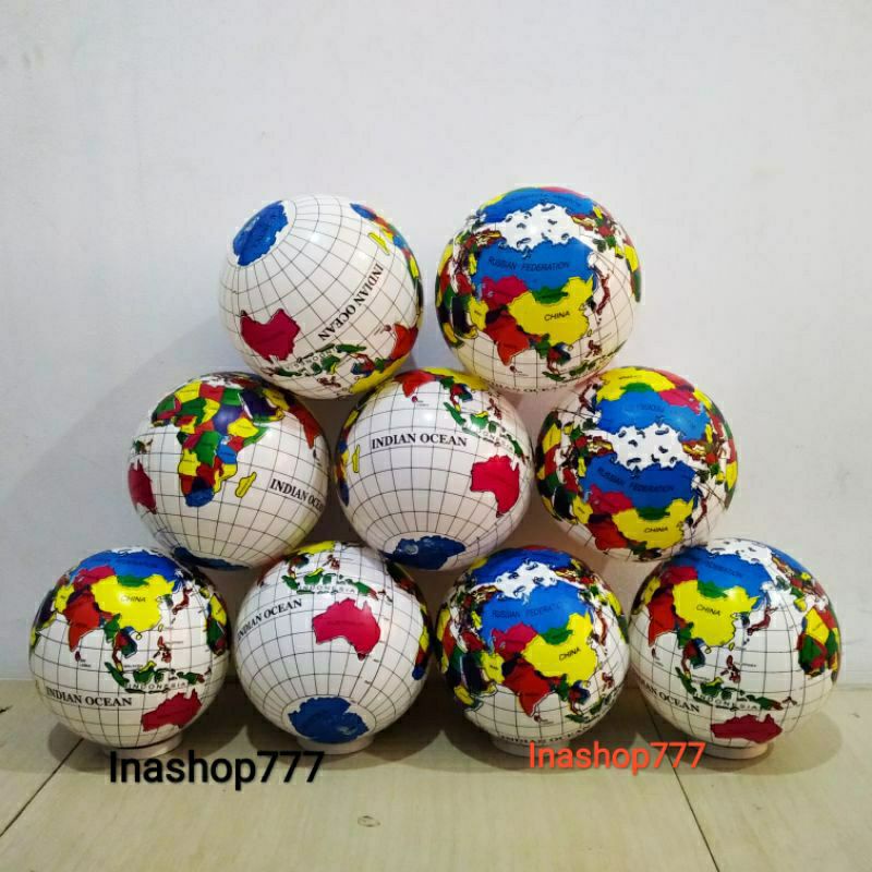 BOLA KARET DUNIA/MAINAN BOLA KARET GLOBE