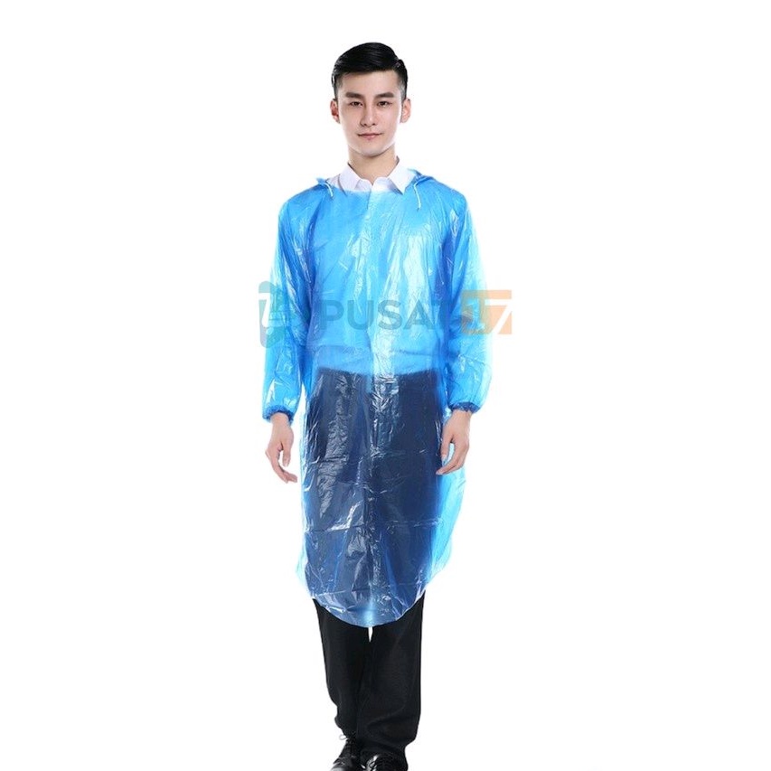 JAS HUJAN PLASTIK SEKALI PAKAI / JAS HUJAN PONCHO DISPOSABLE EMERGENCY RAINCOAT