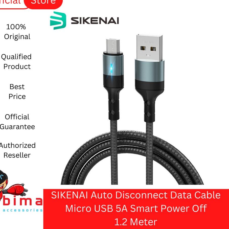 ✿ Data Kabel Auto Disconnect Smart Power Off Data Cable Fast Charging  Micro USB 5A 1.2M SIKENAI CX-