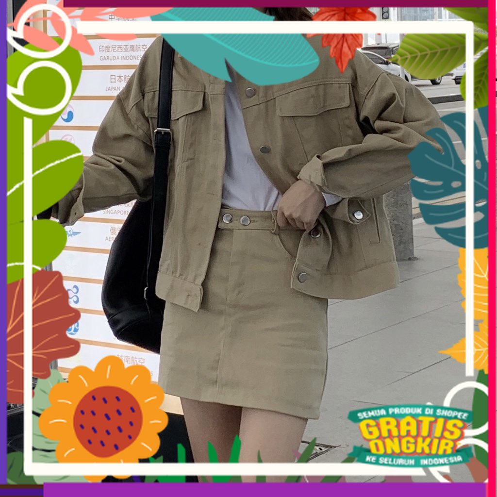 Korean Style outerwear Outer Import Crop Top/jaket wanita/jaket wanita parka/jaket wanita import / k