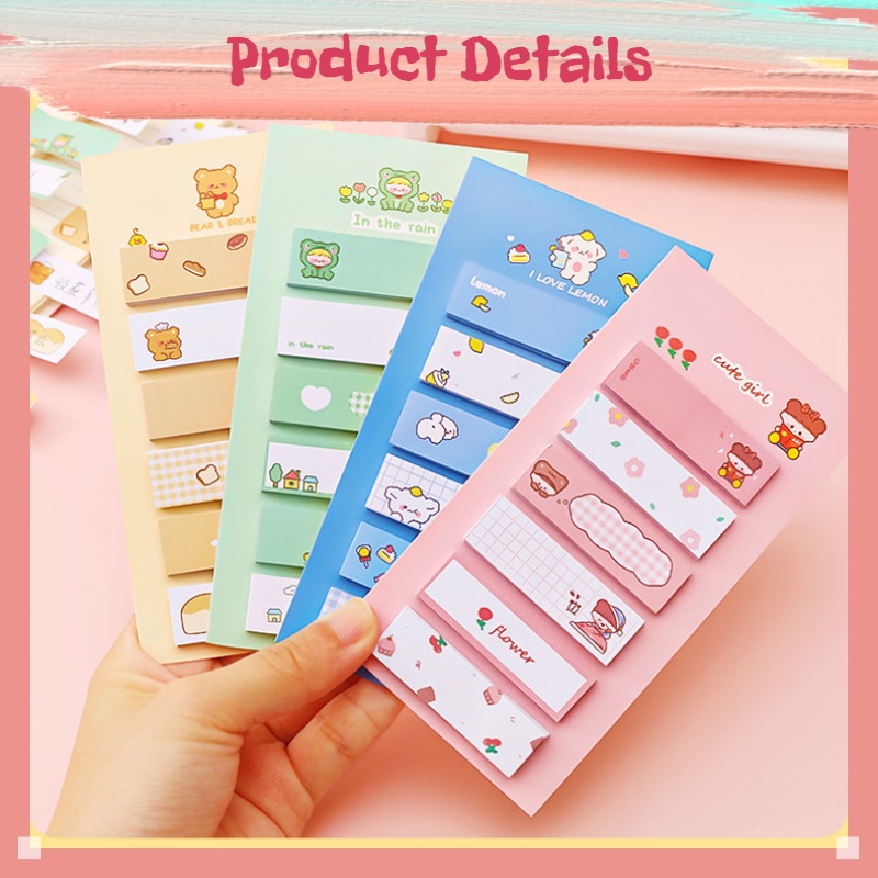 [Harga Grosir] Multi-Fungsi Index Notebook Sticky Notes List Stationery Stiker DIY Tangan Akun Stiker Hias Lovely Decor Planner Sticker Kartun Index Sticker