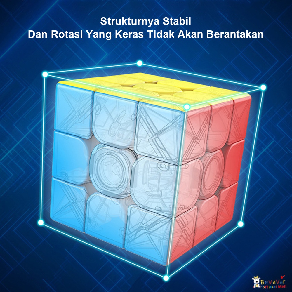 BEVAVAR Rubik 3X3X3 Magic Cube 3X3 Speed Cube 3X3 Puzzle Cube