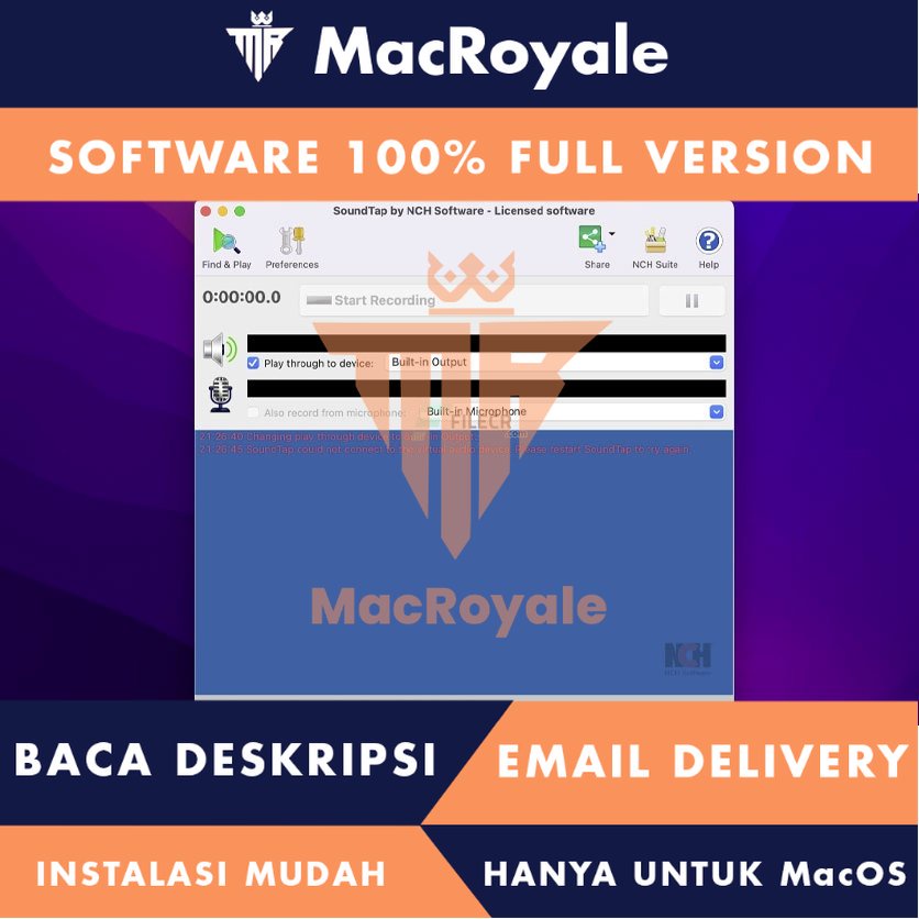 [MacOS] NCH SoundTap Full Version Lifetime Full Garansi