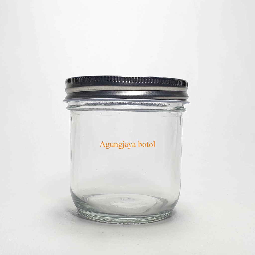 Jar Kaca 300 Ml Bulat Curve / Jar Kaca / Toples Kaca / Jar Madu / Jar Selai / Jar 300 Ml