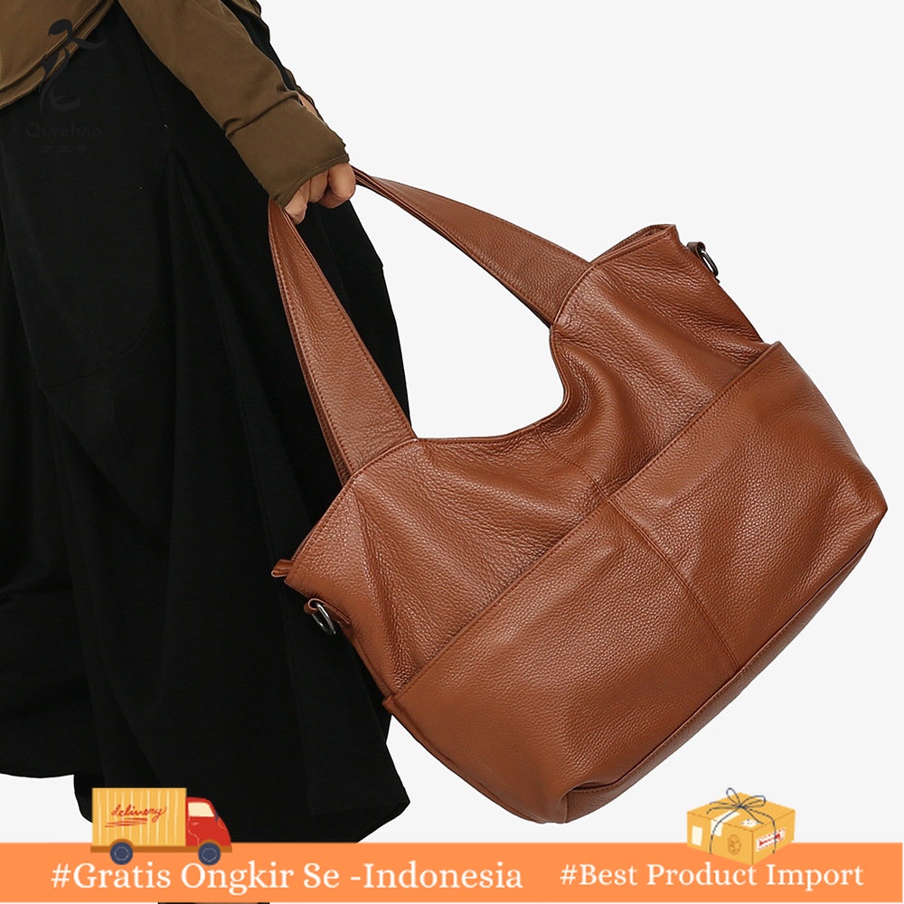 Tas Wanita Korea  Tas Kulit Asli  Tas    Tas Unik-Tas Bahu Tas Kapasitas Besar  sapi Kulit Tas Impor