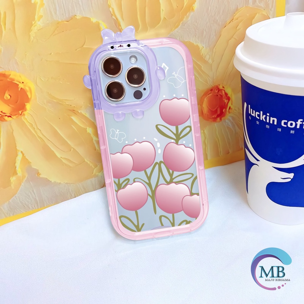 SS142 SOFTCASE MOTIF BUNGA TULIP FOR IPHONE X XS XR XS MAX 11 12 13 14 PRO MAX MB4385