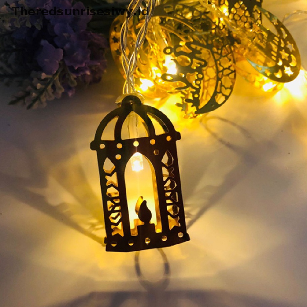 # Baju Lebaran # Hiasan Ramadhan Bulan Bintang Lampu String Led Dekorasi EID Mubarak Untuk Rumah~