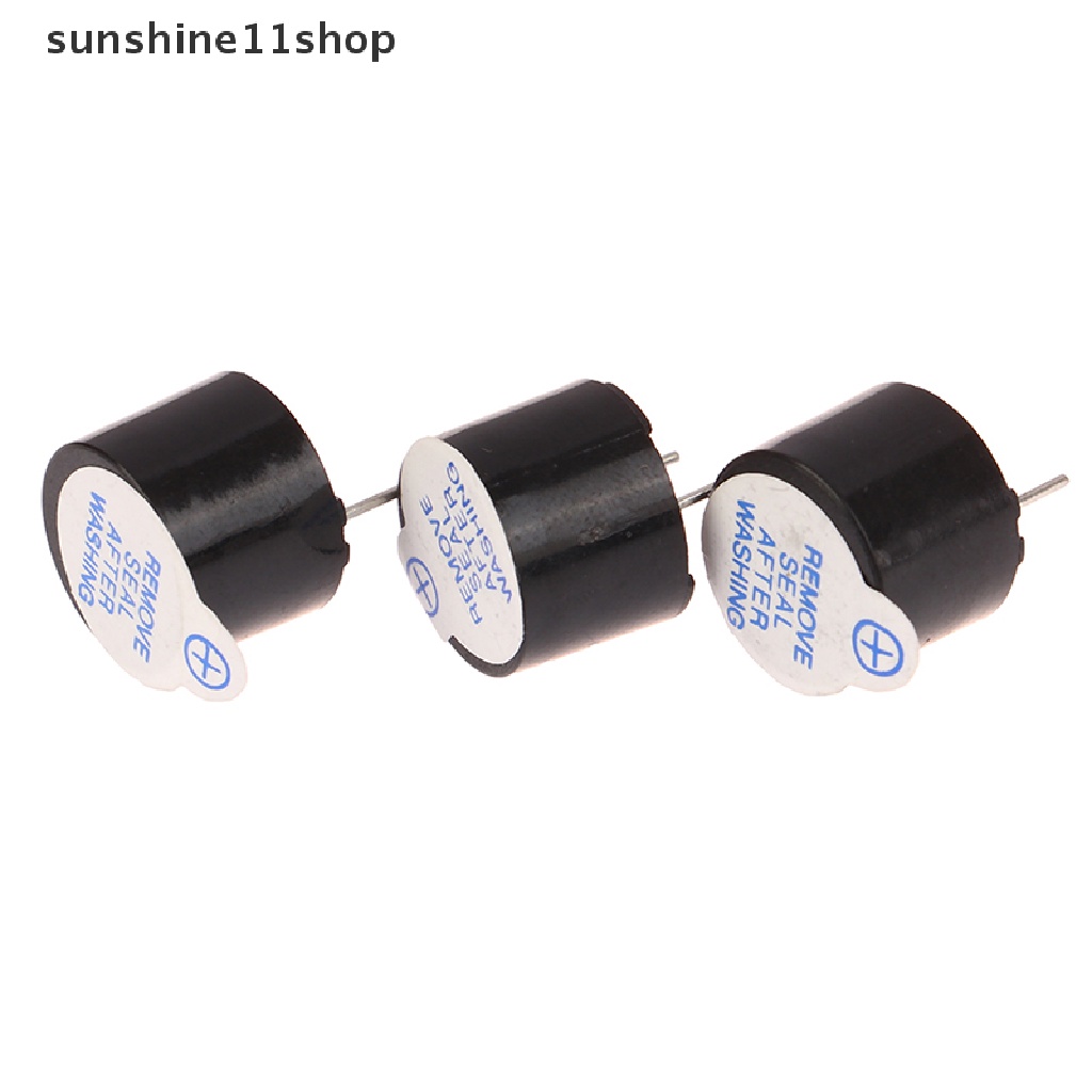 Sho 10PCS Aktif Buzzer 5V Magnetic Panjang Conous Beep Tone 12095mini Plug Speaker N