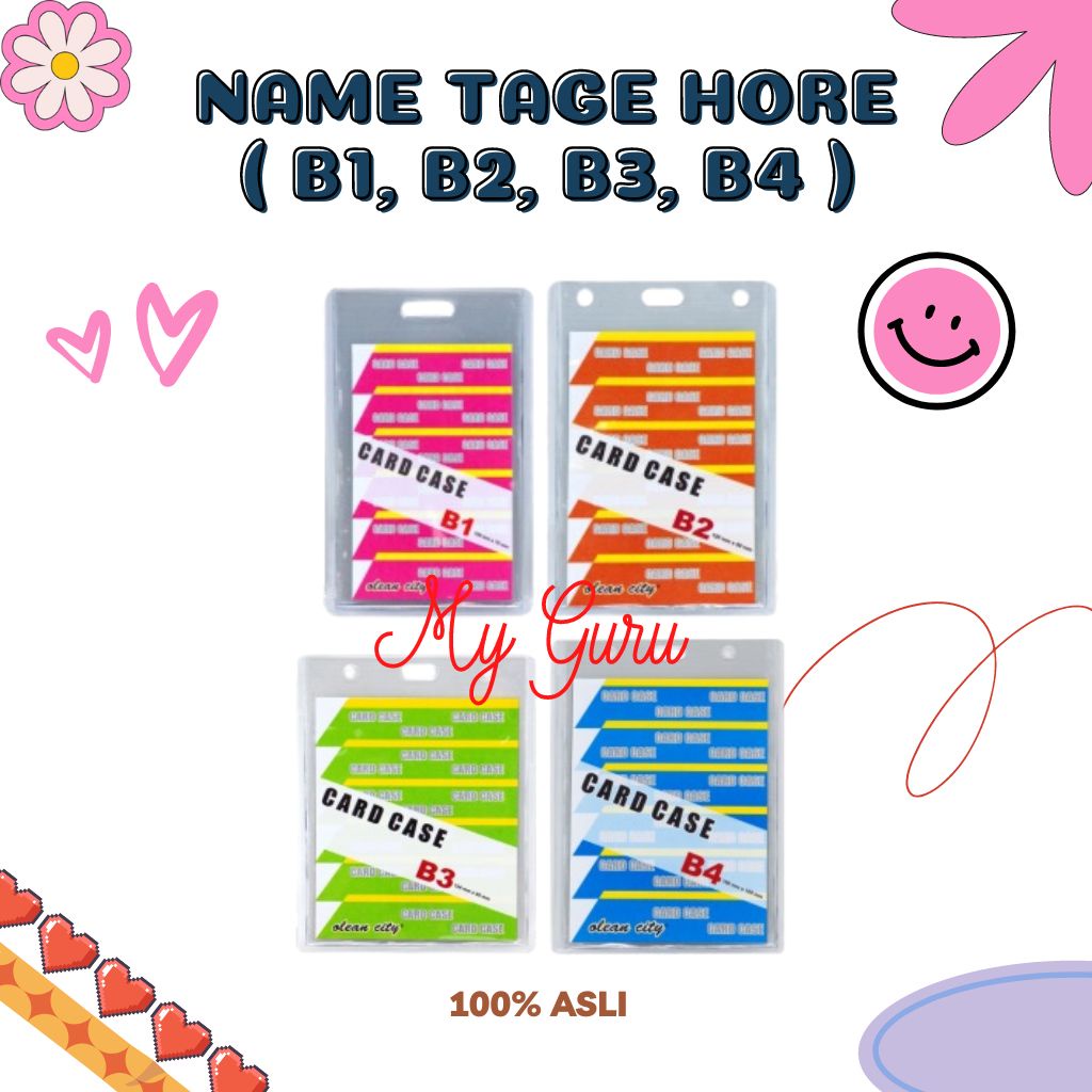 

[PAK] CARD CASE B1, B2, B3, B4 BERDIRI / PLASTIK ID CARD CASE TEBAL / NAME TAG / KARTU ID CARD HOLDER OLEAN CITY*