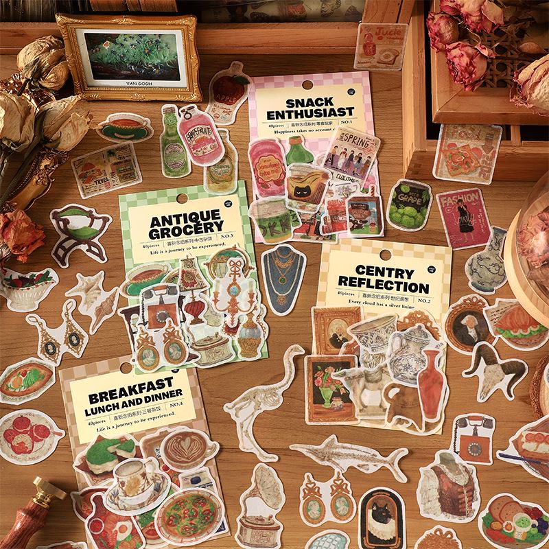 

[HARU] Nostalgia Series Sticker Journaling Diary Scrapbook DIY Decoration Cute Antique