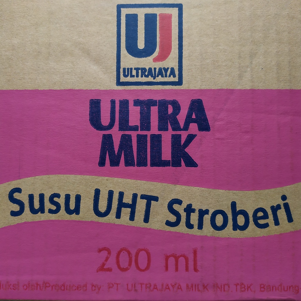 

KRES - Ultra Jaya Ultra Milk Susu UHT STOBERI Strawberry 200ml Karton / Dus