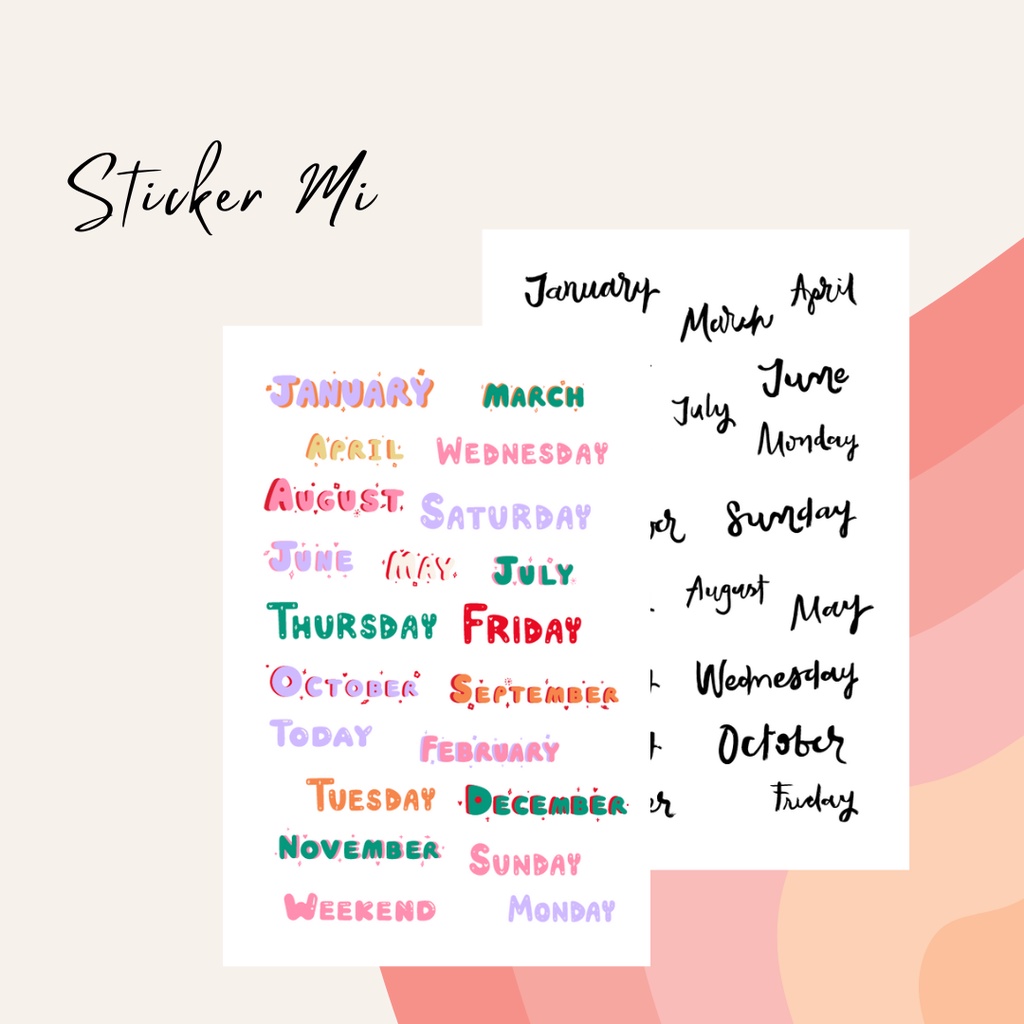 

[MONTHS ] STIKER AESTHETIC ANTI AIR GLOSSY 135 GSM