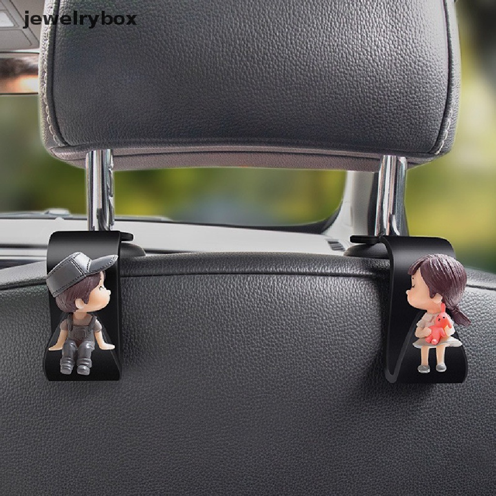[jewelrybox] 2 Pcs Kreatif Mobil Hook Kartun Lucu Kursi Belakang Gantung Kait Penyimpanan Interior Mobil Kait Butik