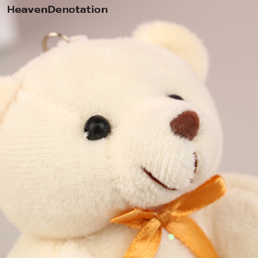 [HeavenDenotation] 10 cm Boneka Beruang Lucu Mainan Mewah Boneka Lembut Beruang Boneka Mobil Gantungan Kunci Liontin Tas Dekorasi Anak Hadiah HDV
