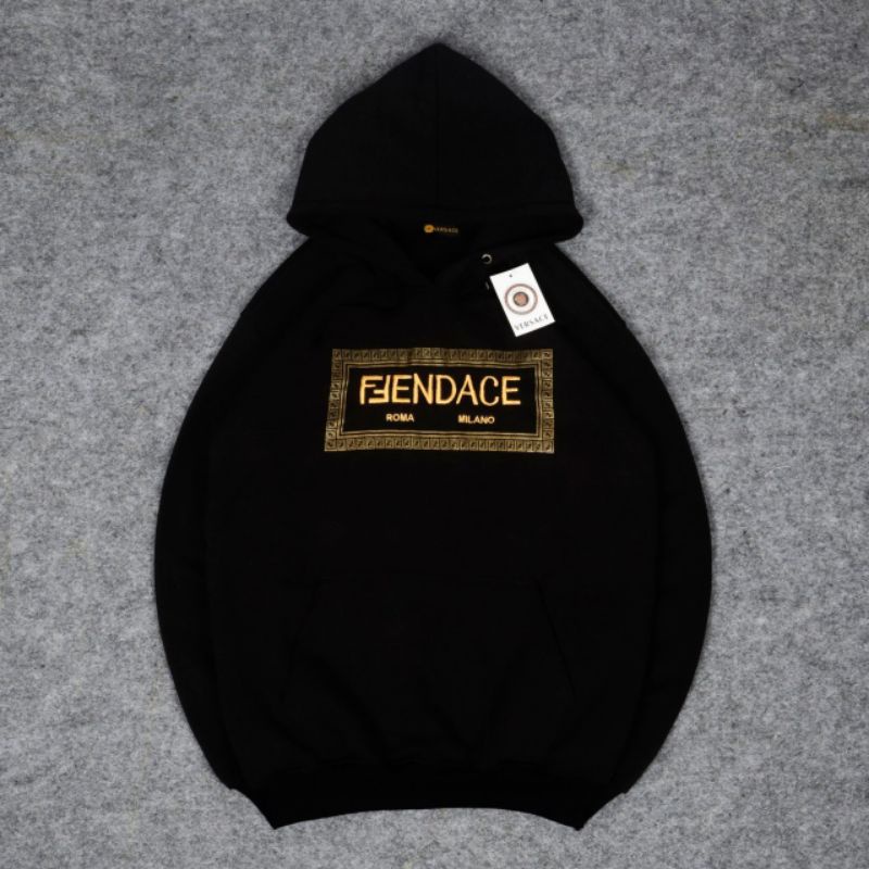 Hoodie Versace Fendace Fulltag Label Pria Wanita