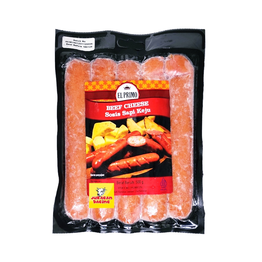 

El-Primo Beef Cheese Sausage Sosis Sapi Keju 500gr