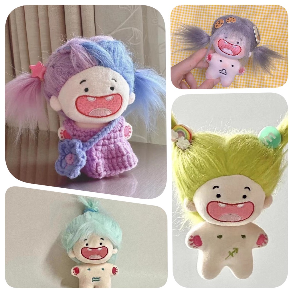 [COD] 10cm Boneka Katun 12stelasi Plush Doll Gigi Merindukan Boneka Telanjang PP Katun Anime Wajah Boneka Mini Handmake Mainan Liontin Hadiah Ulang Tahun Anak Perempuan