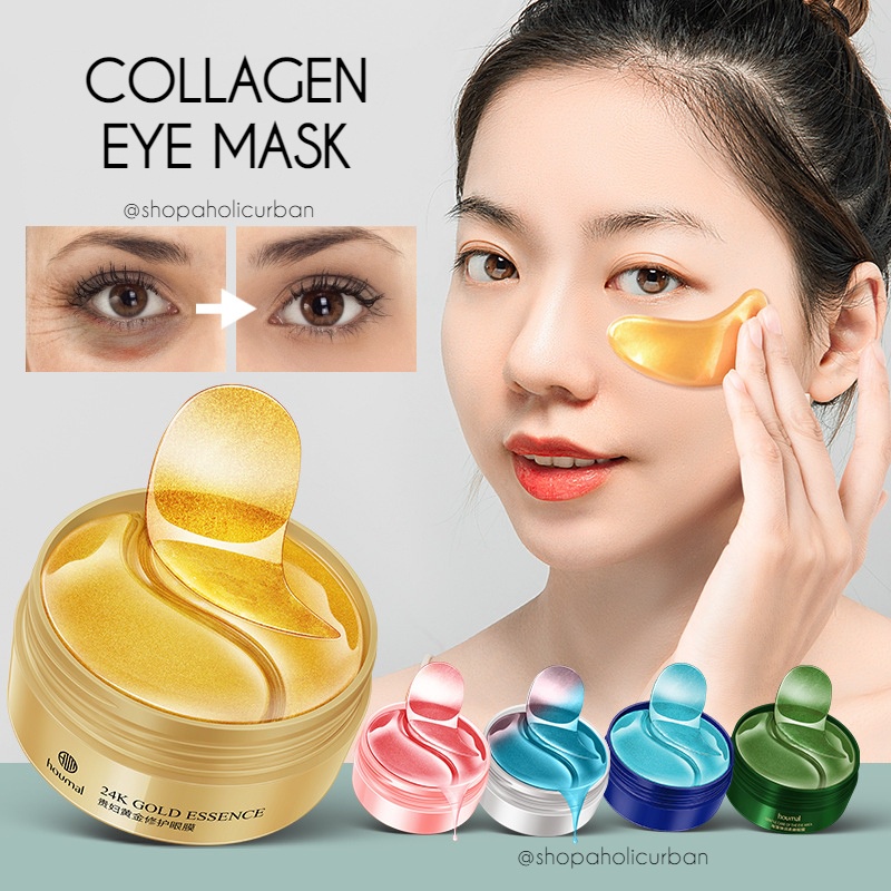 Collagen Eye Mask Masker Mata Panda 60 Lembar EyeMask 24k Gold Seaweed Eye Mask Masker Mata Gold Masker Wajah