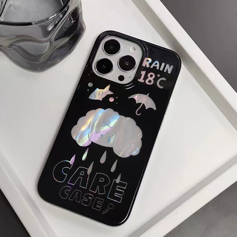 IPHONE Ins Crying Dog Cocok Untuk Iphone14 14pro 14plus 13 13mini 13pro 13prm iPhone12 7Plus 8Plus Xr XS 13 12mini Pro Max Empat Sudut Casing Ponsel Tahan Guncangan