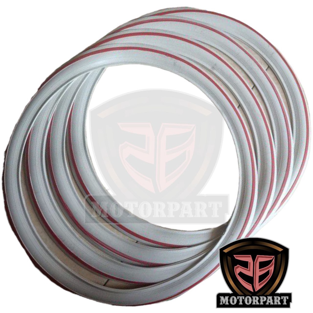 Lis ban lis ban ring 17 Lis ban motor classic Astrea grand prima star WARNA PUTIH LIS MERAH