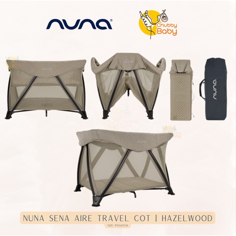 Nuna Travel Bed Sena Aire 95x65cm | Hazelwood