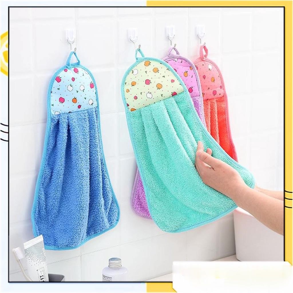 Kain Lap Tangan Model Gantung Serbaguna Handuk Tangan Motif Buah Serbet Kotoran Dapur Serap Air Murah Import