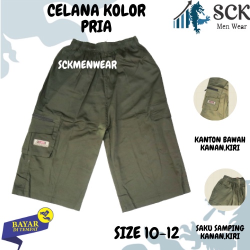 Celana Kolor PENDEK Pria 752 POLOS XL - 6XL JUMBO / Celana Kolor Karet Pendek Katun Distro - sckmenwear GROSIR