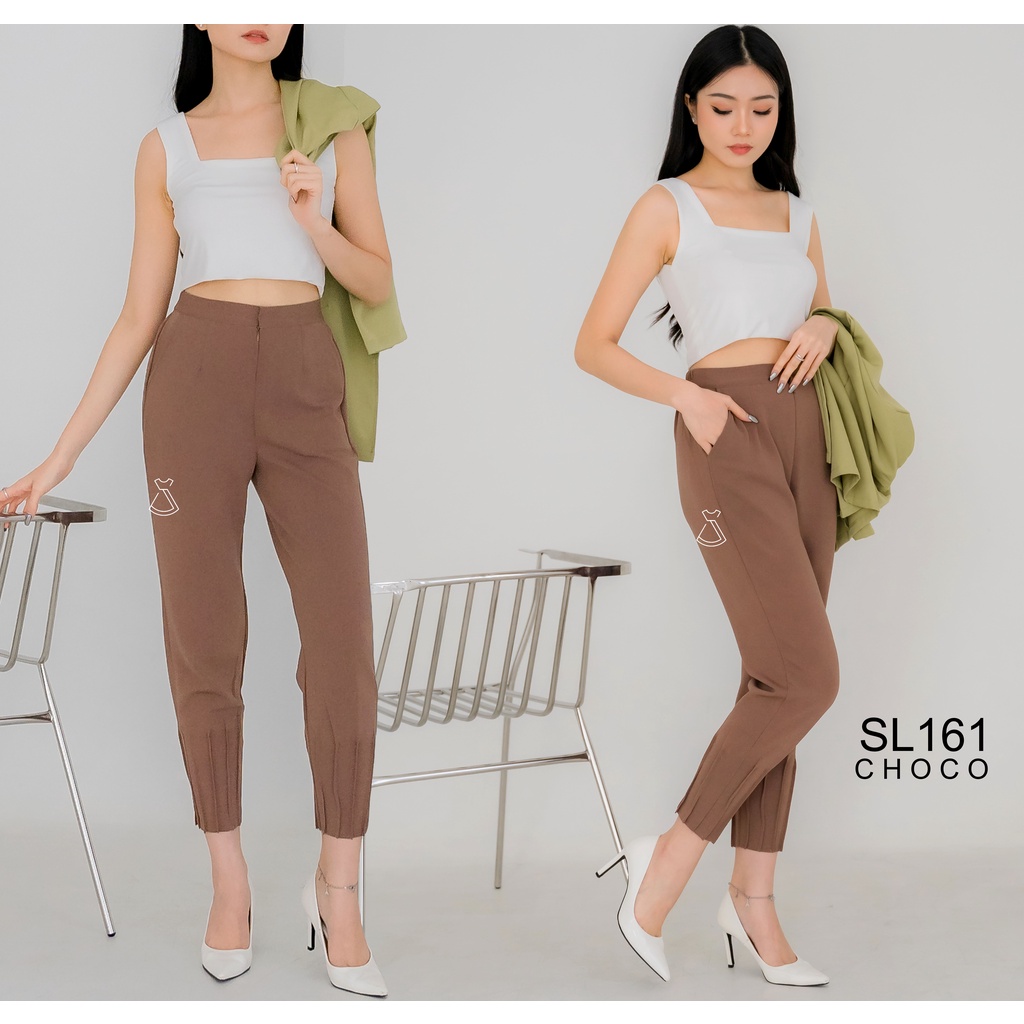 SL161 - Celana panjang crepe stretch celana kerja wanita