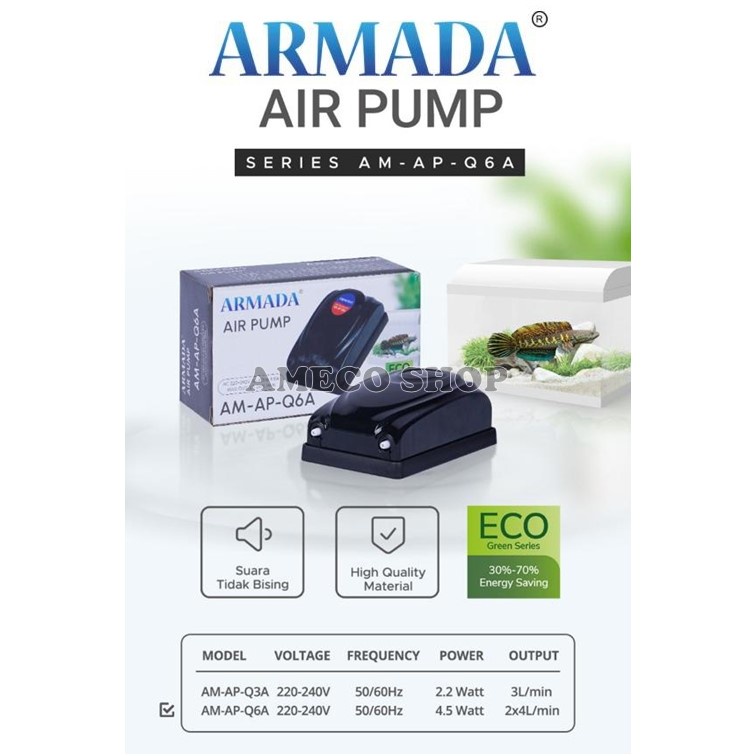 ARMADA Mesin Aerator Air Pump Pompa Udara 2 Lubang AM AP Q6