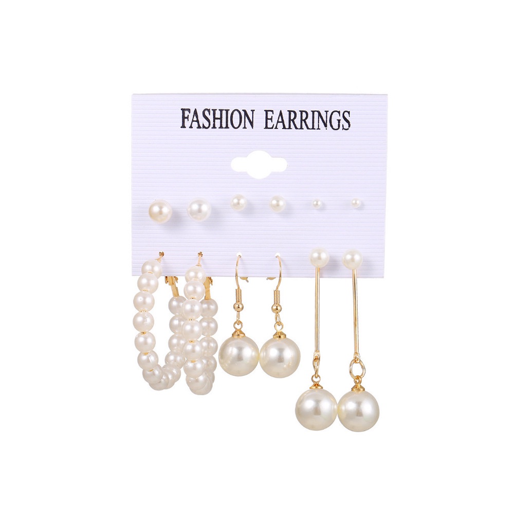 Anting Bola Bulu Mink | Anting Bahan Akrilik | Anting Mutiara | Aksesoris Wanita | Sendok Garpu Bahan Stainless Steel