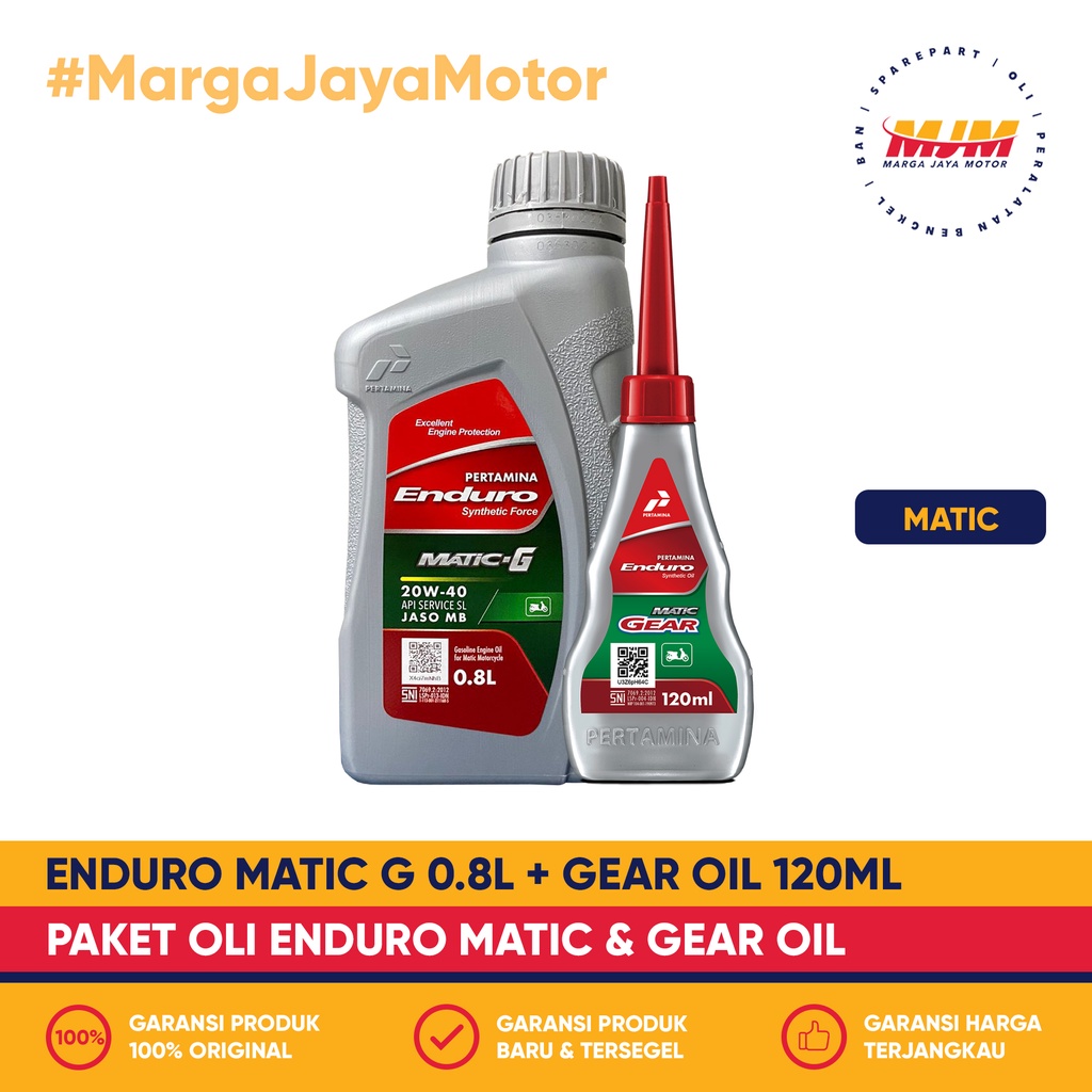 Paket Oli Enduro Matic G 0.8L + Enduro Gear Oil 120ml