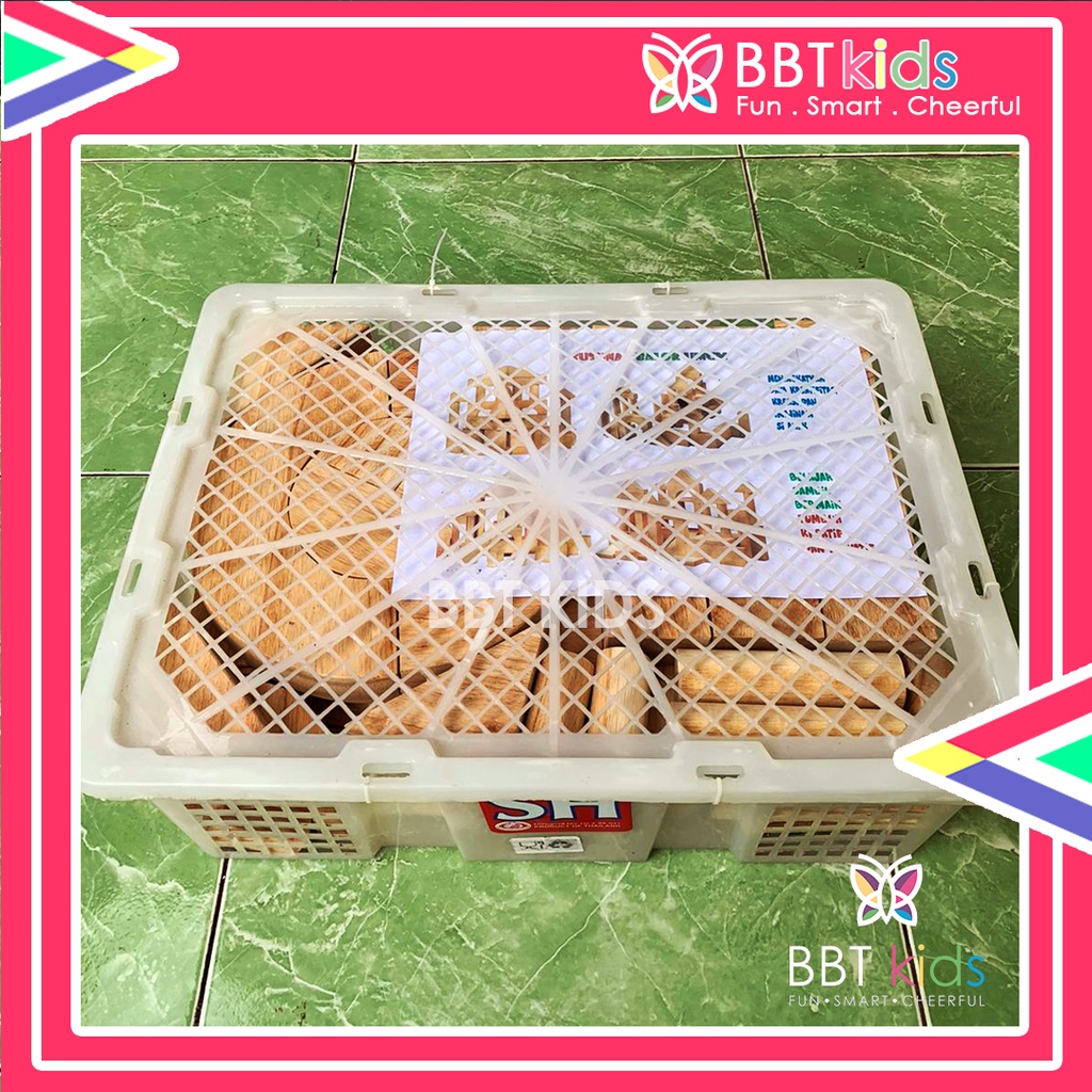 MAINAN BALOK KAYU 100 PCS MINDI NATURAL BLOCKS WOODEN BRICKS BLOCK KREATIF BLOK SUSUN MAINAN EDUKASI ANAK BONGKAR PASANG MAINAN EDUKASI ANAK BUILDING ISI BANYAK