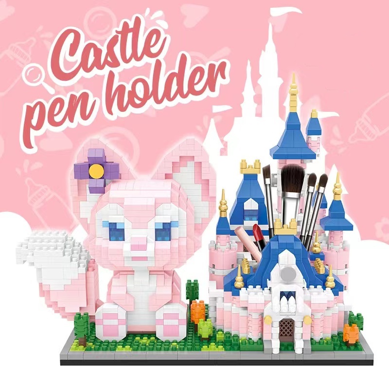 Kreatif Pen Holder Blok Bangunan Kompatibel Lego Partikel Kecil Pendidikan Merakit Mainan Dekorasi Meja Hadiah Liburan