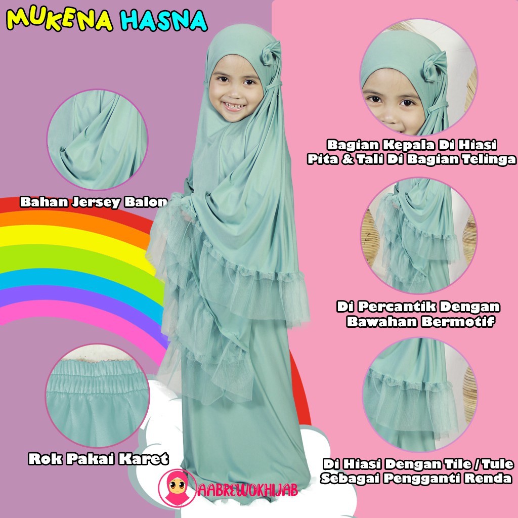 [COD] MUKENA ANAK PEREMPUAN MUKENAH HASNA SIZE 2 - 5 TAHUN MUKENAH ANAK MUKENA BAYI MUKENAH ANAK PEREMPU