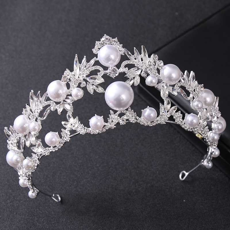 Vintage Luxury Baroque Bridal Crown Exquisite Pearl Temperament Birthday Crown