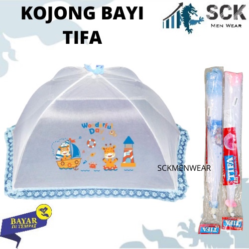 Kojong TIFA JUMBO Motif Bordir / Kelambu Bayi Halus / Pelindung Bayi Anti Nyamuk - sckmenwear GROSIR